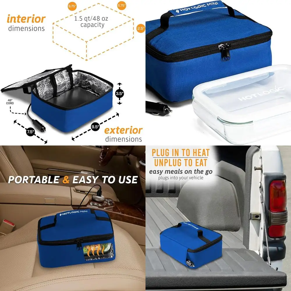 Портативный электрический ланч-бокс с подогревом и стеклянной емкостью - для использования в автомобиле/доме - для разогрева и поддержания тепла еды - синий - 12В
Портативный электрический ланч-бокс с подогревом и стеклянной емкостью - для использования в автомобиле/доме - для разогрева и поддержания тепла еды - синий - 12В