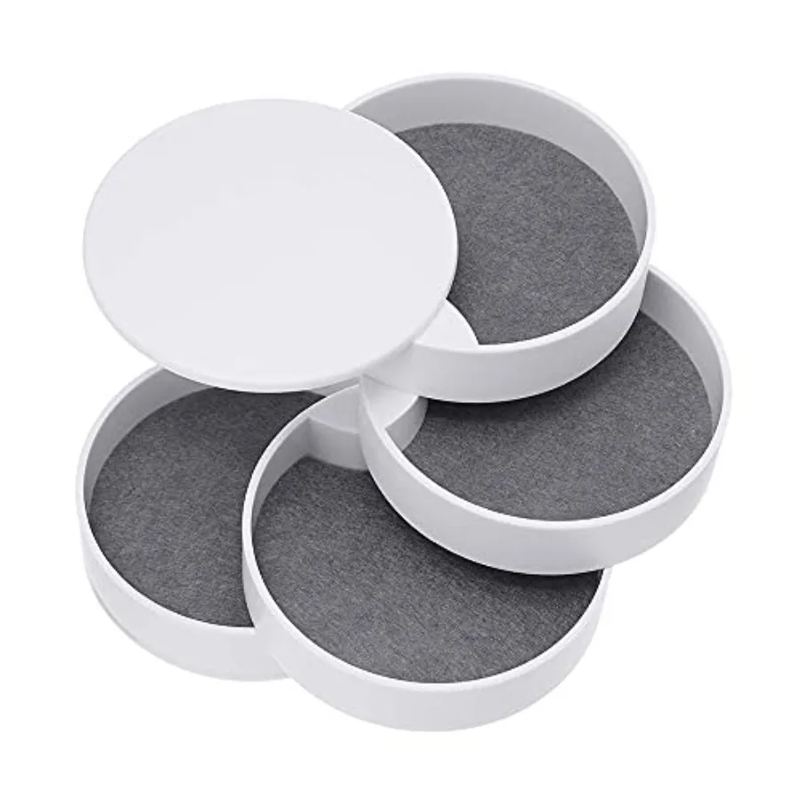 Jewelry Organizer Small Jewelry Storage Box 4-Layer Rotating Travel Jewelry Tray Holder for Women Bracelets Rings Bracelets Ear
Jewelry Organizer Small Jewelry Storage Box 4-Layer Rotating Travel Jewelry Tray Holder for Women Bracelets Rings Bracelets Ear