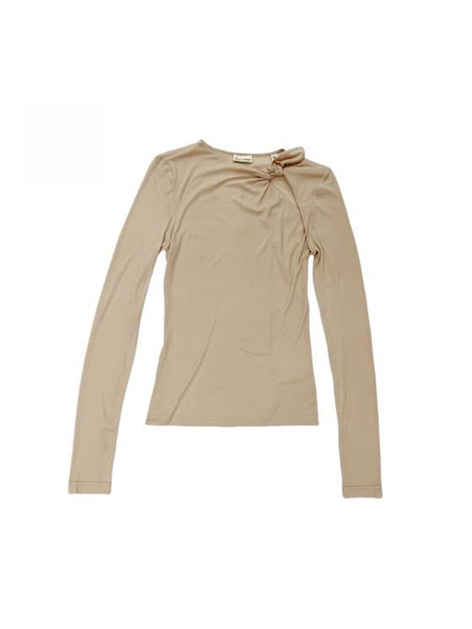 Brand Folded Long Sve T-irt 5CPLUS SERIES Casual Sle Pure Color Spring Faion for Young Women
Brand Folded Long Sve T-irt 5CPLUS SERIES Casual Sle Pure Color Spring Faion for Young Women