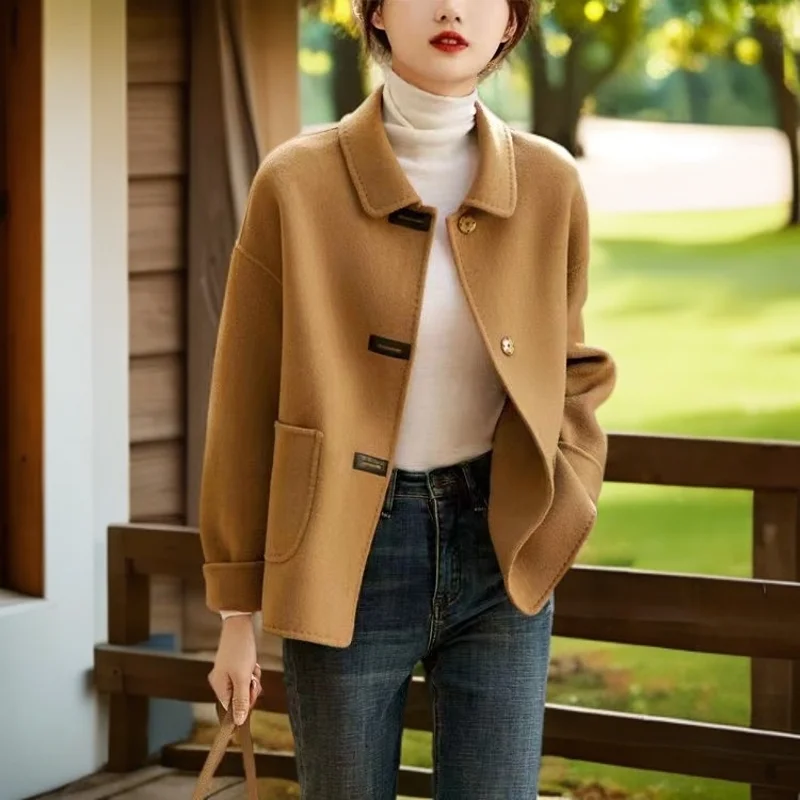 Ele ort шерстяное пальто женское Sli повседневное с лацканами с открытой передней частью однотонное осенне-зимнее новое поступление модные поездки на работу
Ele ort шерстяное пальто женское Sli повседневное с лацканами с открытой передней частью однотонное осенне-зимнее новое поступление модные поездки на работу