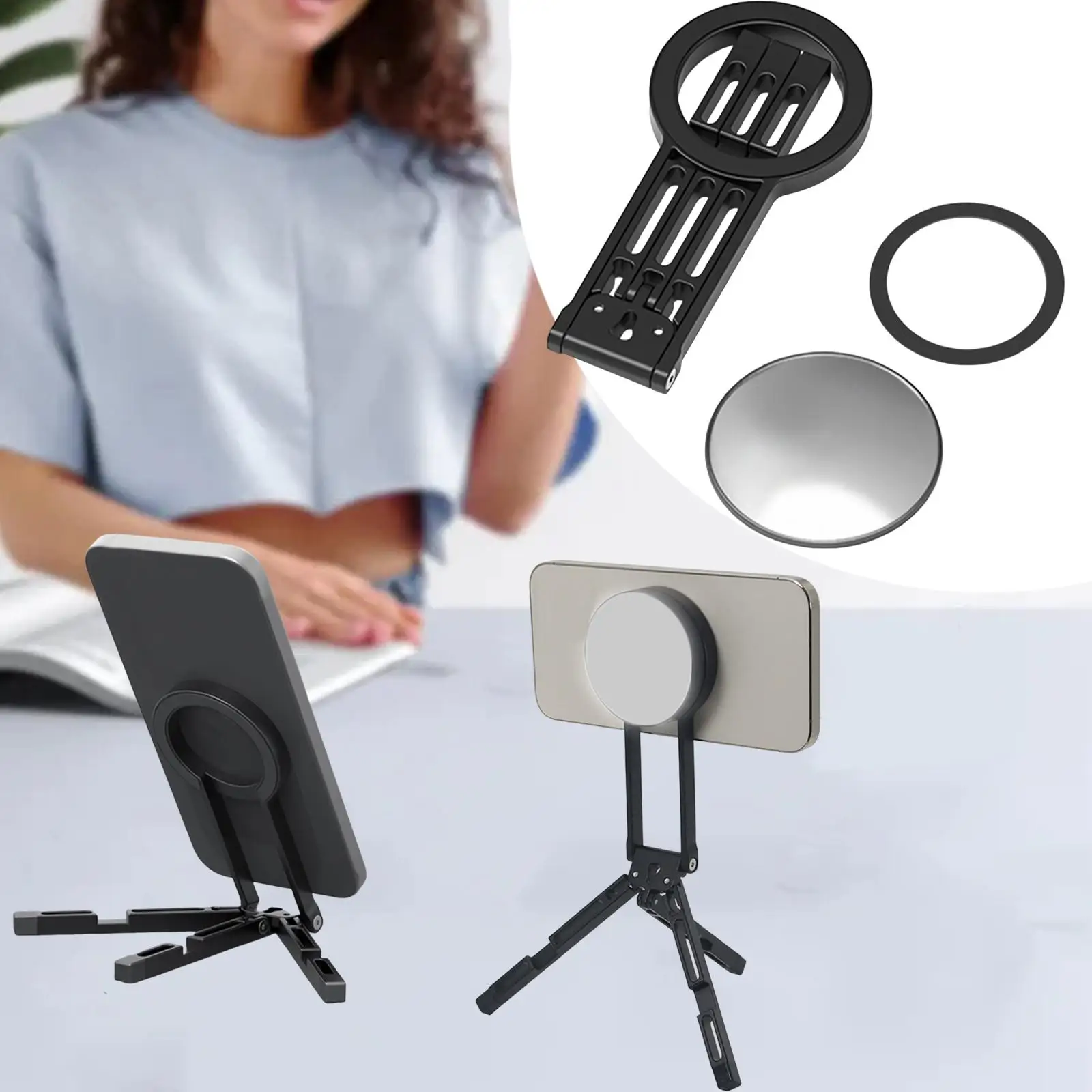 Magnetic Tripod Phone Mount Phone Holder for Video Watching Travel Vlog Home
Magnetic Tripod Phone Mount Phone Holder for Video Watching Travel Vlog Home