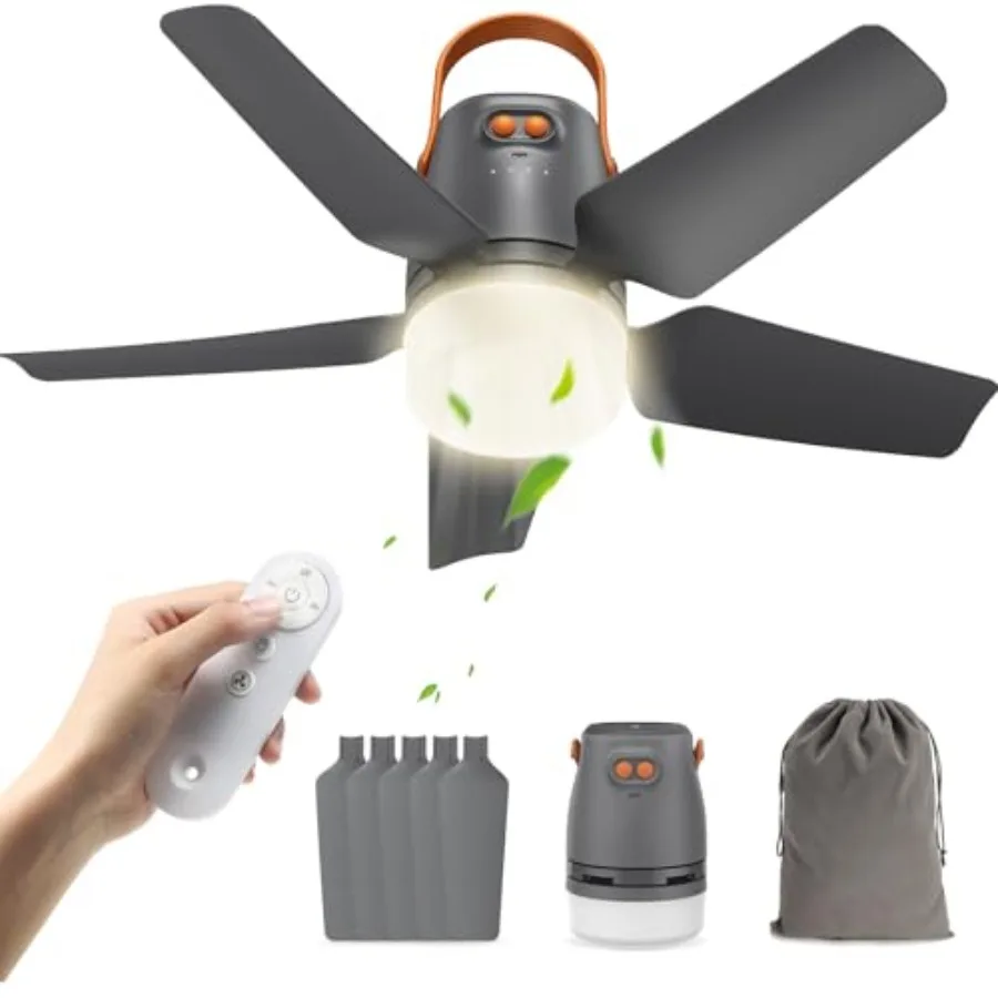 Portable Ceiling Fan with Light and Remote, 20" 20400mAh Battery Operated Outdoor Ceiling Gazebo Fan for Patios/Canopy/Cruise,
Portable Ceiling Fan with Light and Remote, 20" 20400mAh Battery Operated Outdoor Ceiling Gazebo Fan for Patios/Canopy/Cruise,