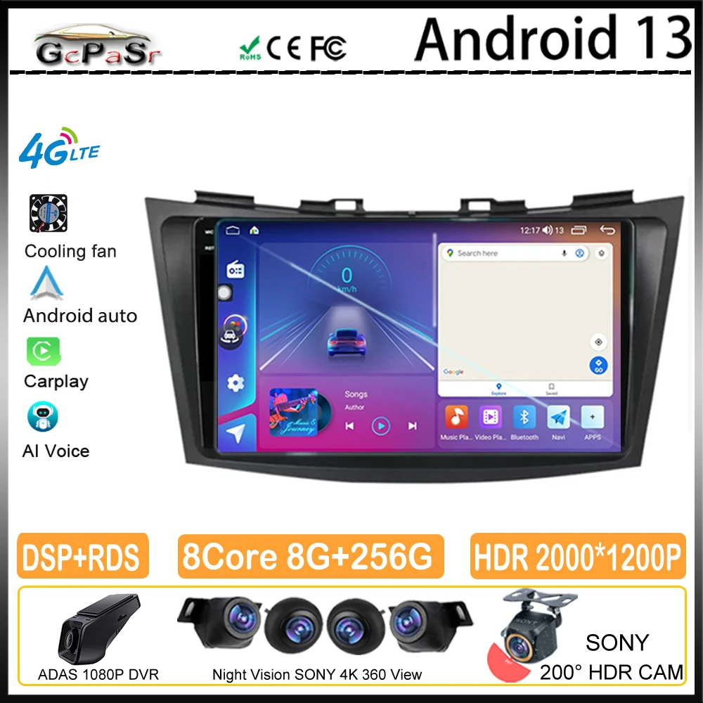 For Suzuki Swift 4 2011 2012 2013 2014 2015 Android Car Auto Radio Multimedia Video Player Carplay GPS Navigation Stereo 2Din
For Suzuki Swift 4 2011 2012 2013 2014 2015 Android Car Auto Radio Multimedia Video Player Carplay GPS Navigation Stereo 2Din