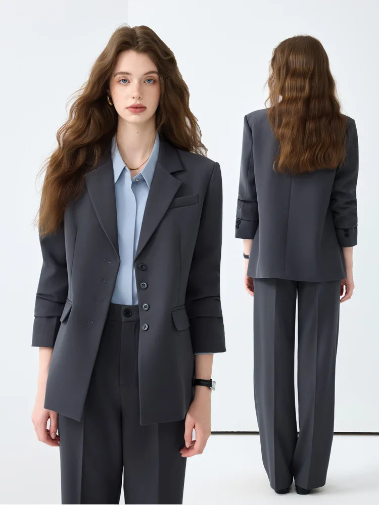 Gray professional women's suit for spring and autumn2025New formal business suit jacket for college students taking civil servic
Gray professional women's suit for spring and autumn2025New formal business suit jacket for college students taking civil servic