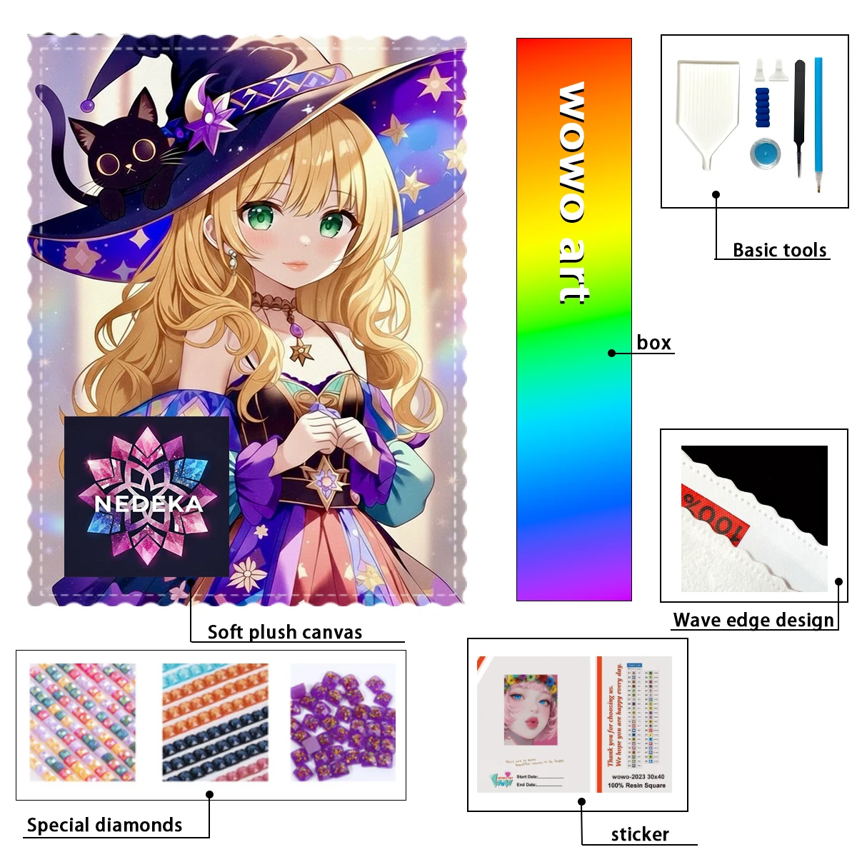 【NEDEKA_ Diamond Art】Adorable púrpura sombrero pequeño witch AB Rhinestone FD Rhinestone Perfect Resin Diamond
【NEDEKA_ Diamond Art】Adorable púrpura sombrero pequeño witch AB Rhinestone FD Rhinestone Perfect Resin Diamond