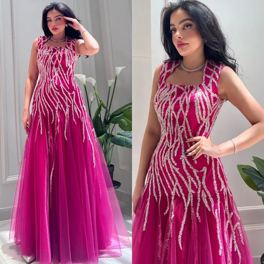 Customized Luxury Tulle Evening Dress Exquisite Strapless Sleeveless Celebrity Gowns High Quality Special Occasion Gowns
Customized Luxury Tulle Evening Dress Exquisite Strapless Sleeveless Celebrity Gowns High Quality Special Occasion Gowns