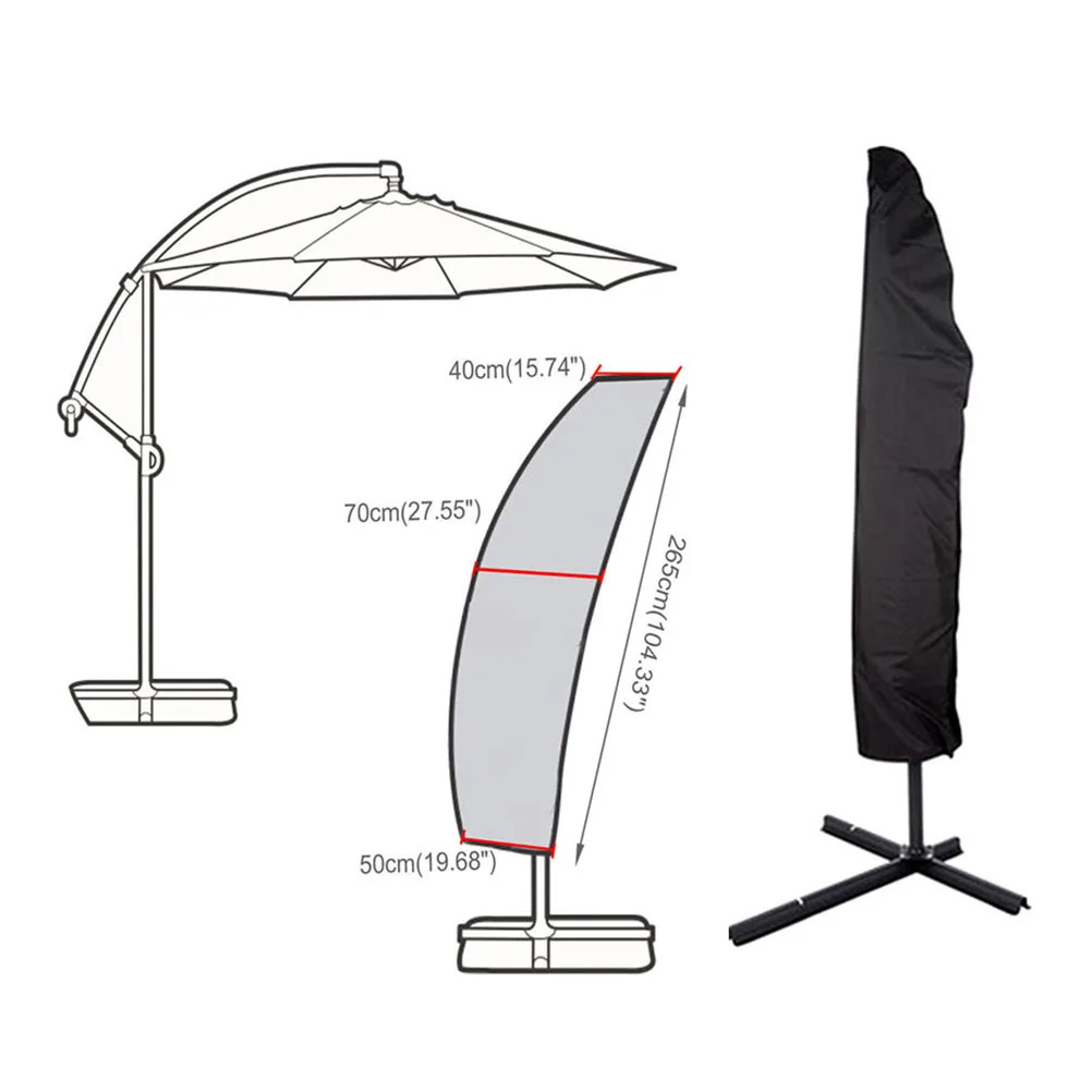 1pc Waterproof Parasol Patio Umbrella Beach Sunshade Black Outdoor Dust Proof Protection Garden Beach Umbrella Cover Home
1pc Waterproof Parasol Patio Umbrella Beach Sunshade Black Outdoor Dust Proof Protection Garden Beach Umbrella Cover Home