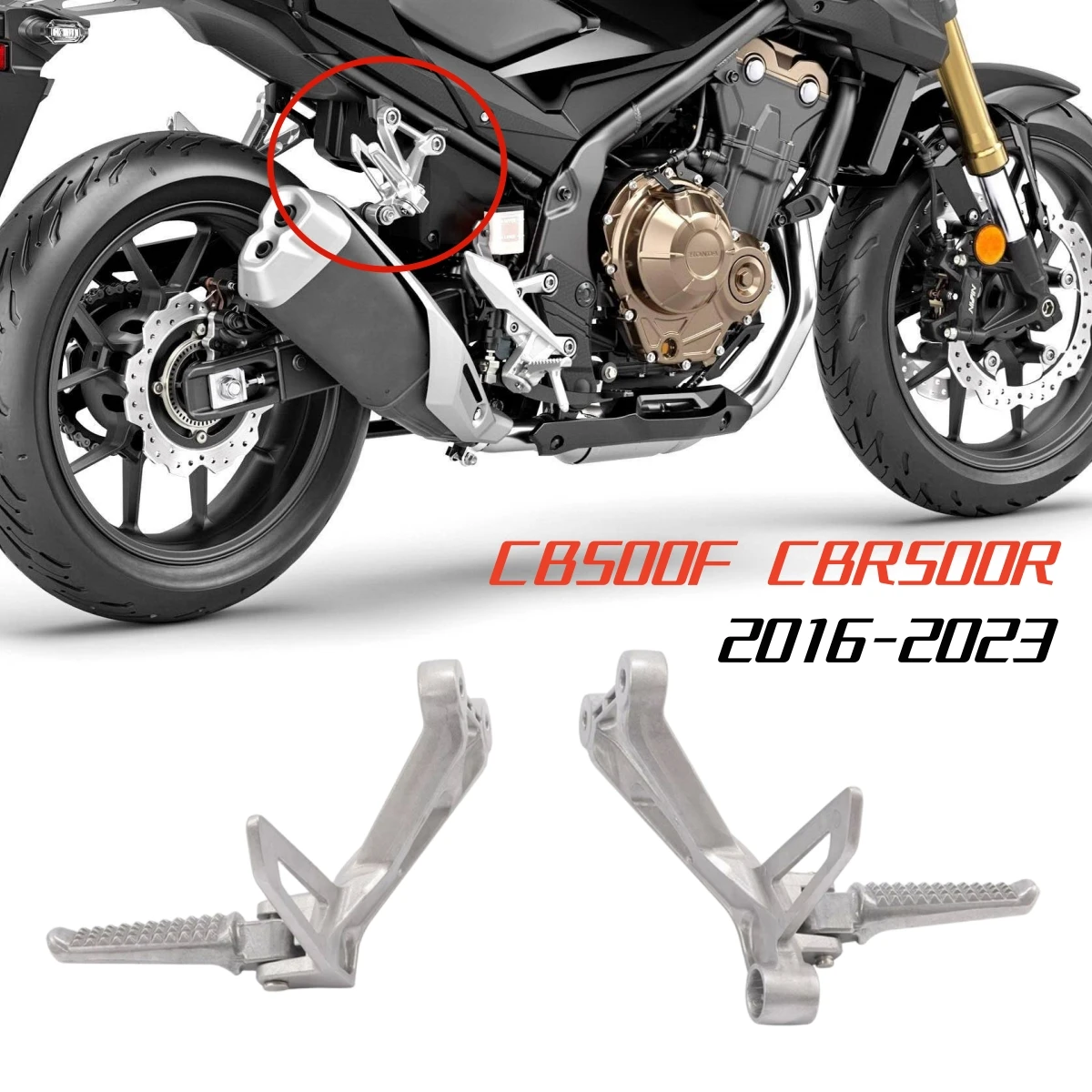 For Honda CB500F CBR500R 2016-2023 Motorcycle Acsessories Rear Foot Pegs Footrest Brackets.
For Honda CB500F CBR500R 2016-2023 Motorcycle Acsessories Rear Foot Pegs Footrest Brackets.