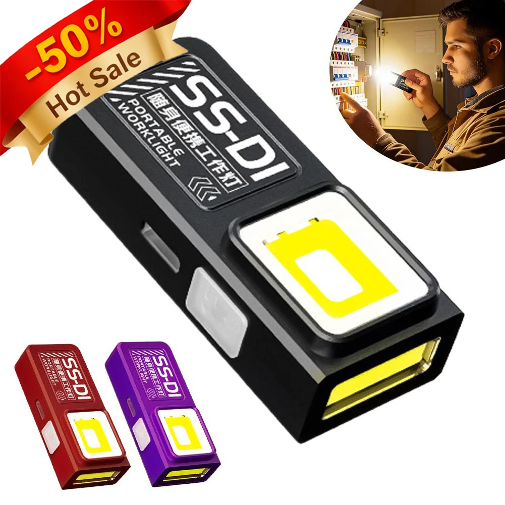 Flashlight Mini Work Light Magnetic Flat Flashlight with Clip 4 Modes Portable Ultra-Light Bright Waterproof Pocket Light
Flashlight Mini Work Light Magnetic Flat Flashlight with Clip 4 Modes Portable Ultra-Light Bright Waterproof Pocket Light