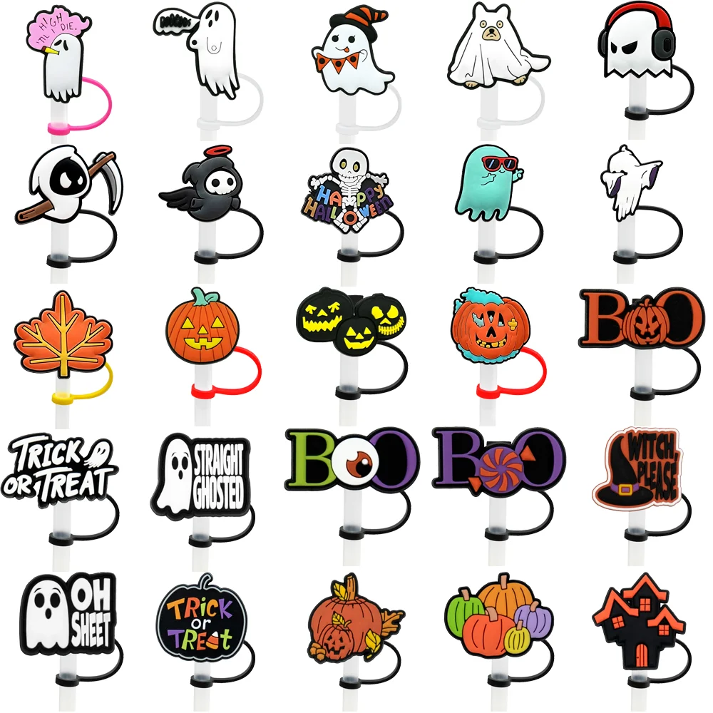 50/100PCS Halloween Style Straw Topper,8mm Creative Silicone Straw Cover Cap,Dustproof Straw Tip Charm Splashproof Plug Gifts
50/100PCS Halloween Style Straw Topper,8mm Creative Silicone Straw Cover Cap,Dustproof Straw Tip Charm Splashproof Plug Gifts