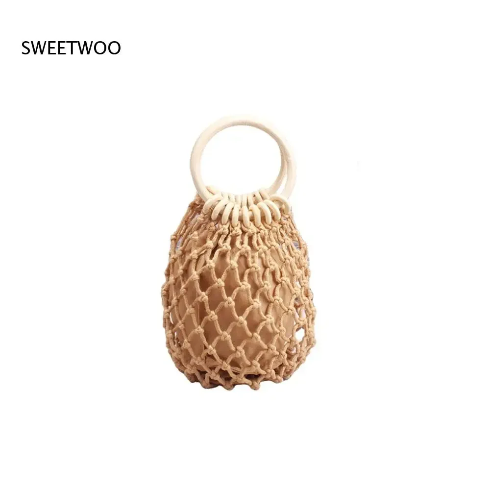 Handwoven Net Bucket Bag with Wooden Ring Handle and Inner Drawstring Pouch for Beach Vacation and Casual Use 2026
Handwoven Net Bucket Bag with Wooden Ring Handle and Inner Drawstring Pouch for Beach Vacation and Casual Use 2026