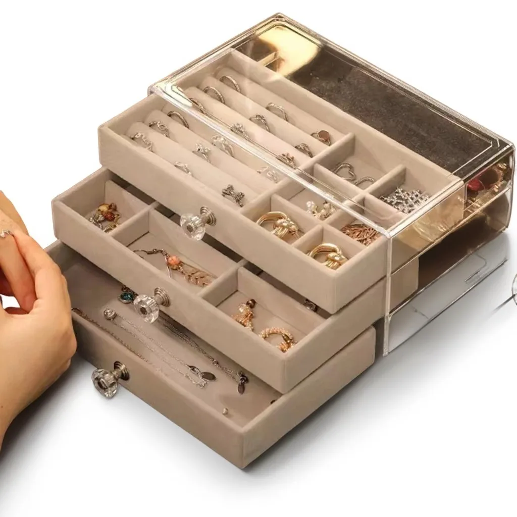 New three layer clear drawer earrings bracelet Jewelry storage box Earrings ring jewelry jewelry box
New three layer clear drawer earrings bracelet Jewelry storage box Earrings ring jewelry jewelry box