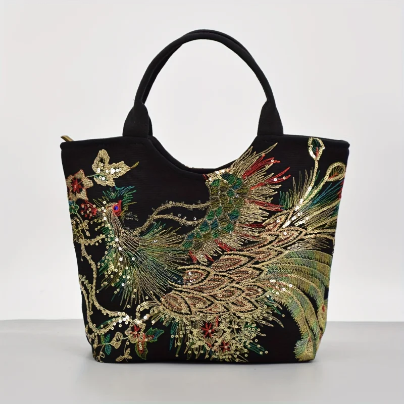 Vintage Sequin Embroidered Tote Bag - Retro Bohemian Satchel for Women, Ethnic Style Handbag & Purse
Vintage Sequin Embroidered Tote Bag - Retro Bohemian Satchel for Women, Ethnic Style Handbag & Purse
