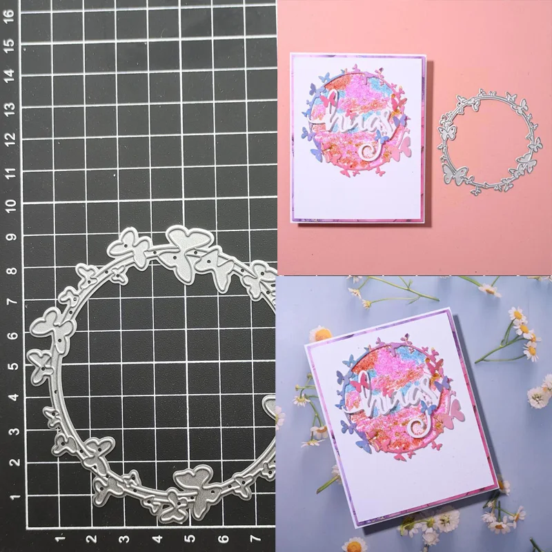 Butterfly Circle Metal Cutting Dies Scrapbooking stamps embossing paper Cards border template punch Stencils DIY
Butterfly Circle Metal Cutting Dies Scrapbooking stamps embossing paper Cards border template punch Stencils DIY