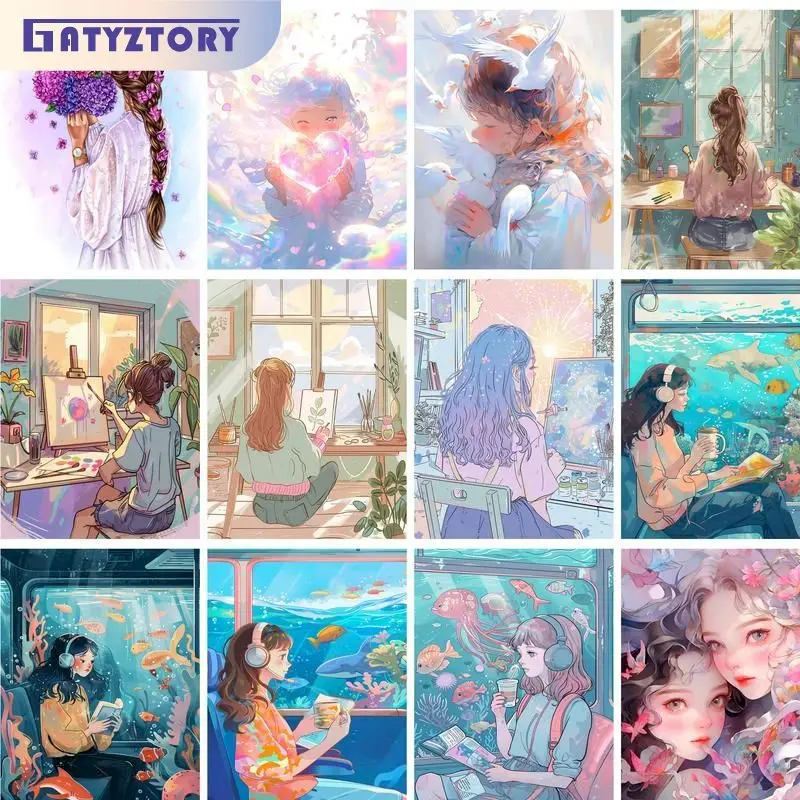 GATYZTORY Modern Painting By Number Kit Girls Figure DIY Frame Acrylic Paints Drawing On Number Animals DIY Craft For Home Decor
GATYZTORY Modern Painting By Number Kit Girls Figure DIY Frame Acrylic Paints Drawing On Number Animals DIY Craft For Home Decor