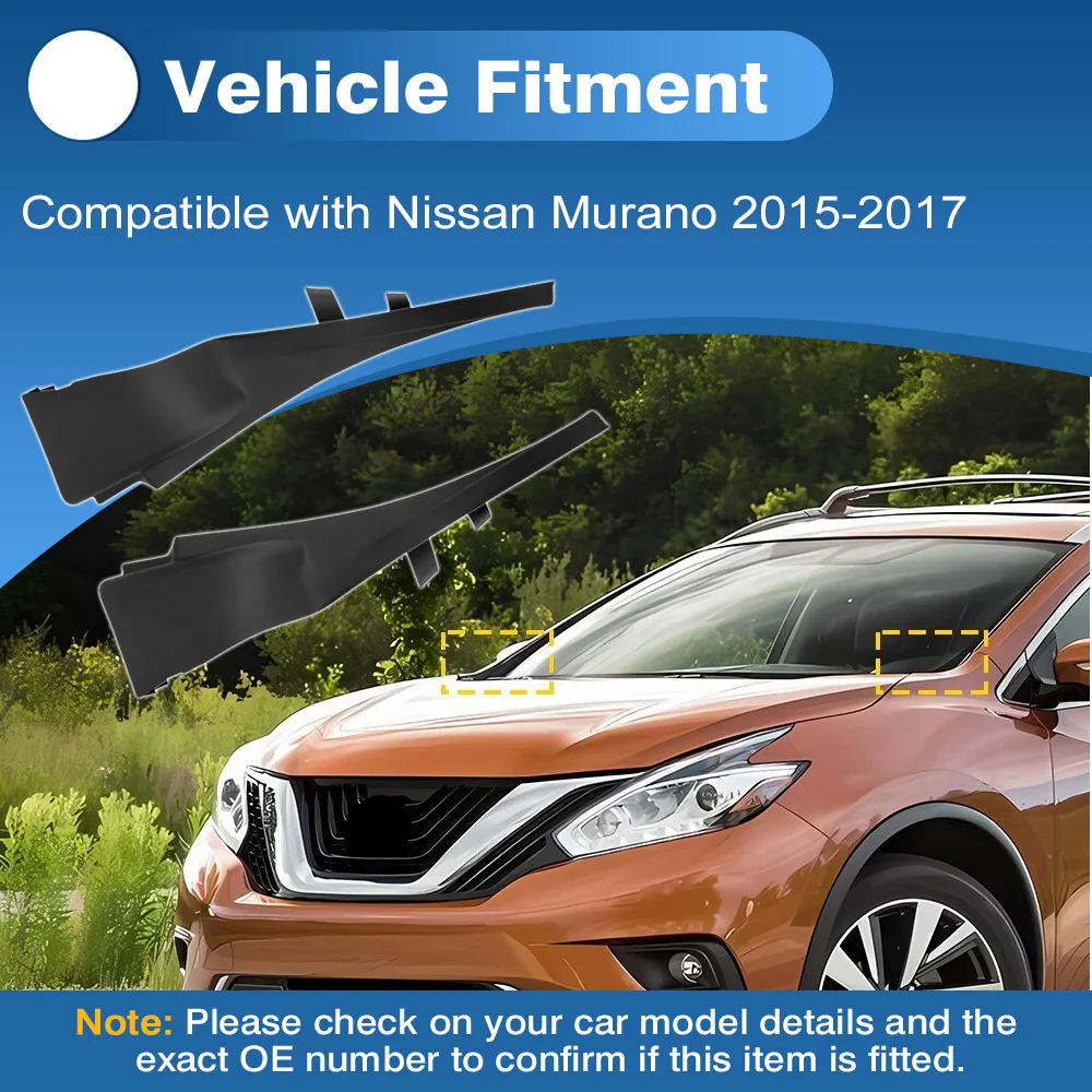 2pcs Front Windshield Wiper Cowl Cover Left and Right For Nissan Murano 2015 2016 2017 66894-5BC0A 66895-5BC0A 66894-5BC0B
2pcs Front Windshield Wiper Cowl Cover Left and Right For Nissan Murano 2015 2016 2017 66894-5BC0A 66895-5BC0A 66894-5BC0B