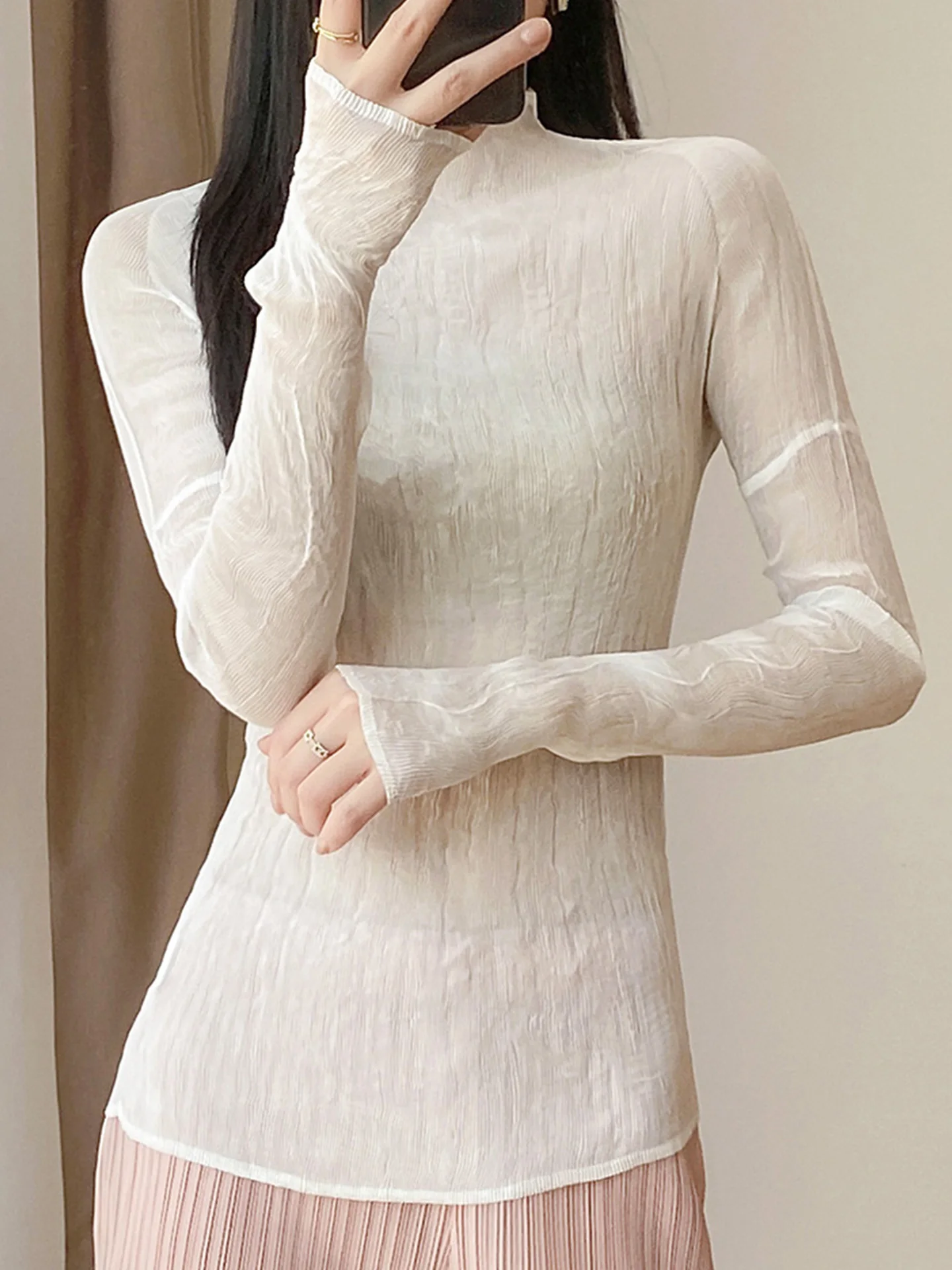 Elegant Style Long Sleeve Knitted Top Women's Slim Fit Base Shirt Inner Wear High Collar Three Houses Style Spring Season Pol...
Elegant Style Long Sleeve Knitted Top Women's Slim Fit Base Shirt Inner Wear High Collar Three Houses Style Spring Season Pol...