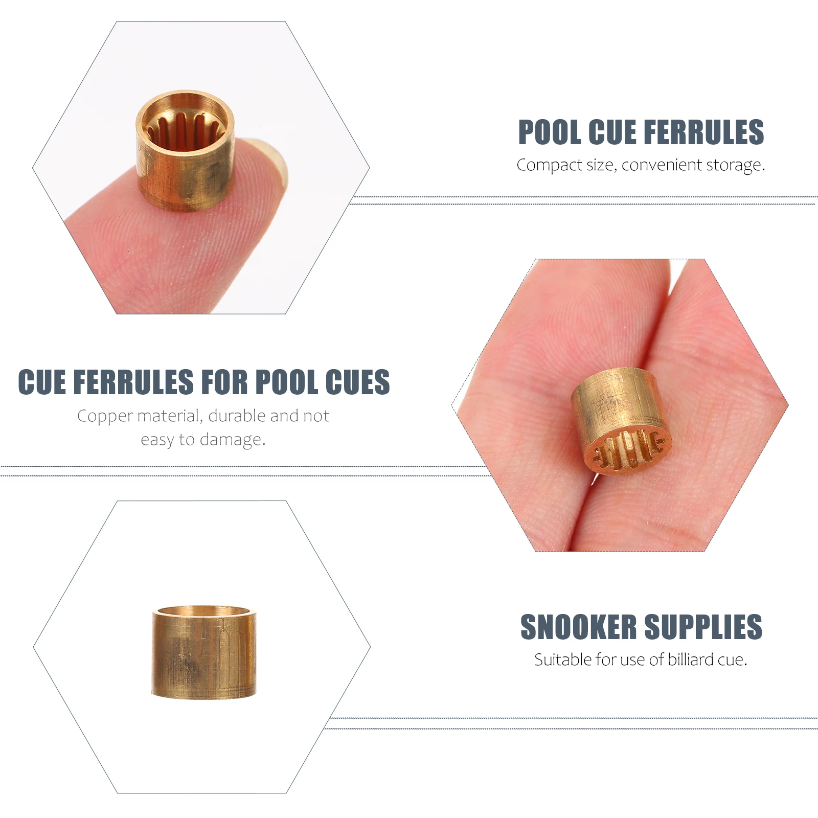 20pcs Ferrules Copper Billiard Tip Replaceable Fix Circles Smooth Surface Lightweight Snooker Copper Hoops Pool Stick Tips
20pcs Ferrules Copper Billiard Tip Replaceable Fix Circles Smooth Surface Lightweight Snooker Copper Hoops Pool Stick Tips