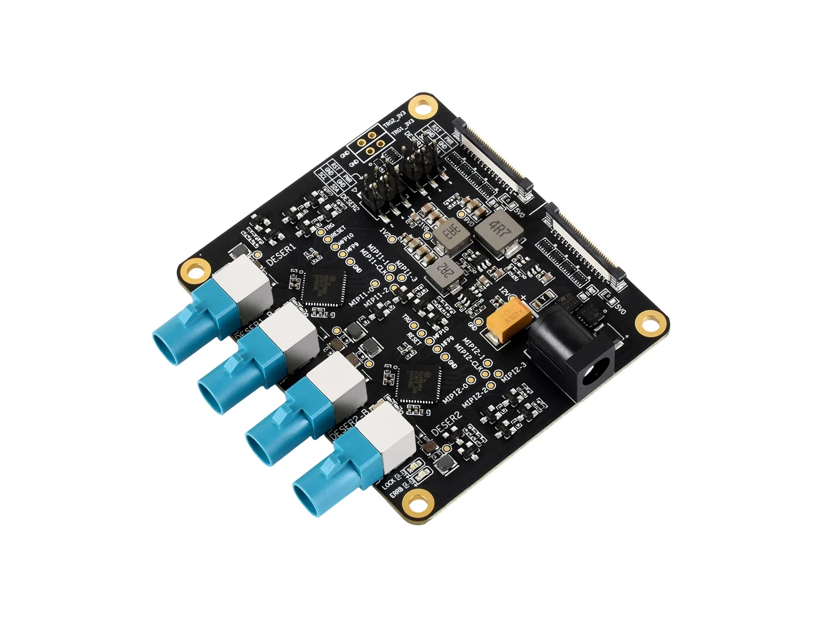 4-Ch GMSL Camera Adapter Board, Equipped With MAX9296 Deserializer, High-Speed And Low-Latency Serial Transmission,For CM5
4-Ch GMSL Camera Adapter Board, Equipped With MAX9296 Deserializer, High-Speed And Low-Latency Serial Transmission,For CM5
