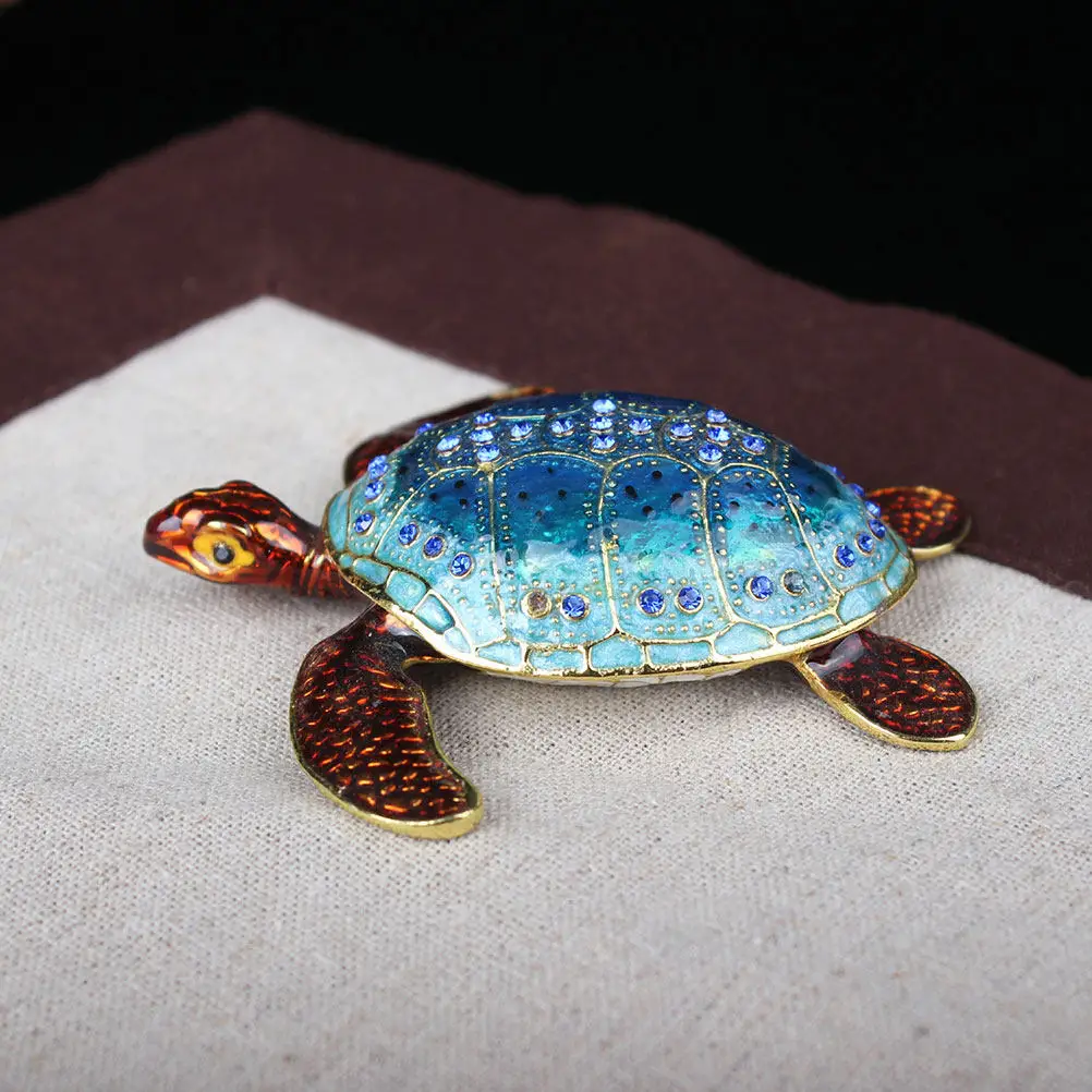 Sea Turtle Jewelry Box Enamel Finish Trinket Container Compact Organizer for Rings Chains Keepsakes Vanity Dresser Table
Sea Turtle Jewelry Box Enamel Finish Trinket Container Compact Organizer for Rings Chains Keepsakes Vanity Dresser Table