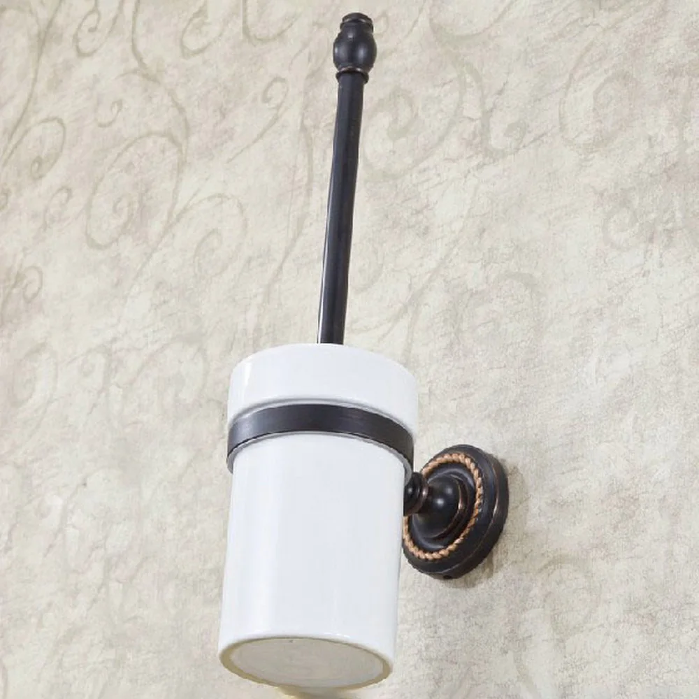 Black Oil Rubbed Brass Bathroom Hardware Accessories Wall Mounted Toilet Brush Holder + Ceramic Cup Dba219
Black Oil Rubbed Brass Bathroom Hardware Accessories Wall Mounted Toilet Brush Holder + Ceramic Cup Dba219