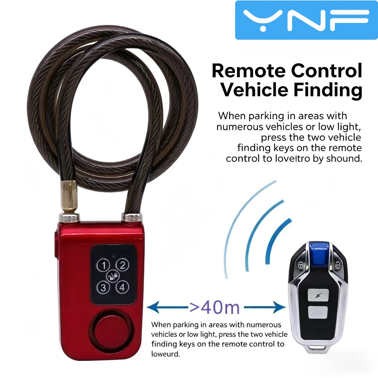 Intelligent Bluetooth wire lock 110dB alarm anti pry one clicks mobile unlock electric bike anti-theft lock.
Intelligent Bluetooth wire lock 110dB alarm anti pry one clicks mobile unlock electric bike anti-theft lock.