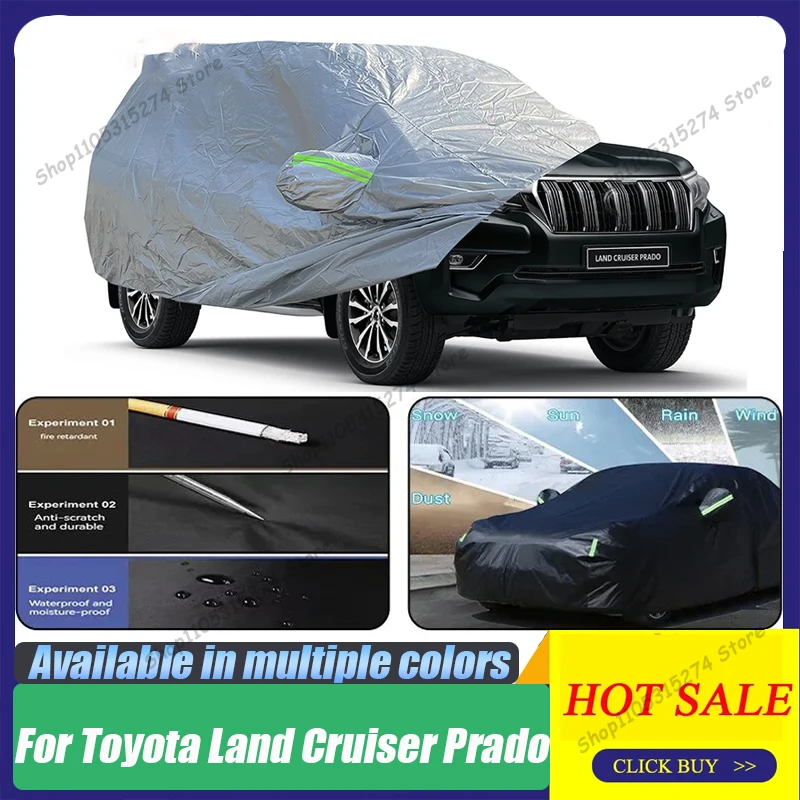 Outdoor Full Car Cover For Toyota Land Cruiser Prado 2002-2025 SUV Sun Anti-UV Rain Snow Wind Protection Cover Dustproof
Outdoor Full Car Cover For Toyota Land Cruiser Prado 2002-2025 SUV Sun Anti-UV Rain Snow Wind Protection Cover Dustproof
