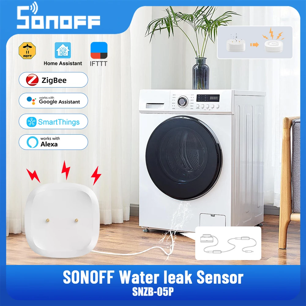 SONOFF SNZB-05P Zigbee Water Leak Sensor Leaking and Dripping Detection Real-time Alerts Support ZHA Home Assistant Google Alexa
SONOFF SNZB-05P Zigbee Water Leak Sensor Leaking and Dripping Detection Real-time Alerts Support ZHA Home Assistant Google Alexa