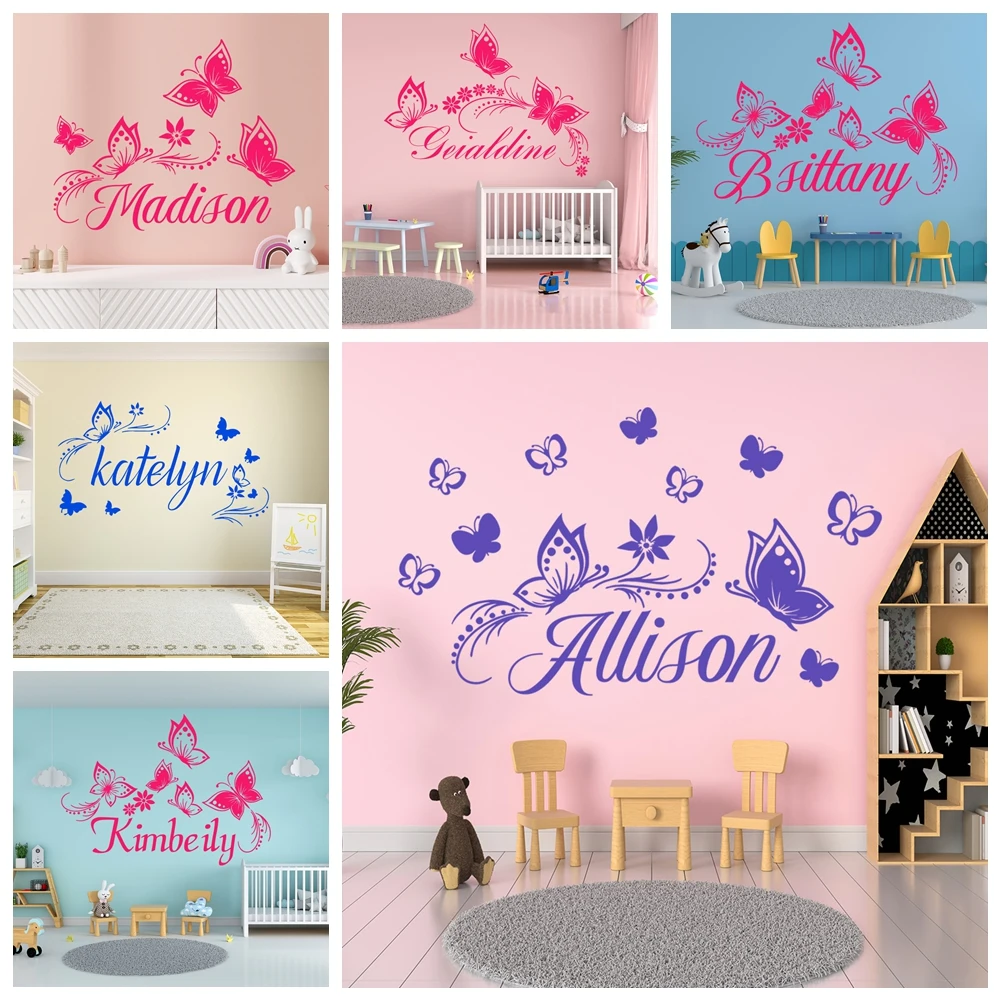 1 pc hot sale pretty Butterflies and flowers custom name wall sticker Wall Art Decal Fashion Sticker For Baby Kids Rooms Decor
1 pc hot sale pretty Butterflies and flowers custom name wall sticker Wall Art Decal Fashion Sticker For Baby Kids Rooms Decor