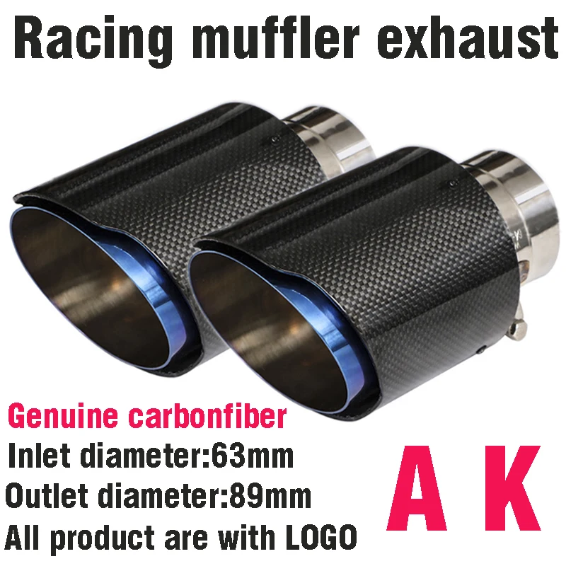 63mm AK muffler exhaust universal carbon fiber exhaust tips hi quality blue exhaust tip satainless steel exhaust muffler car dec
63mm AK muffler exhaust universal carbon fiber exhaust tips hi quality blue exhaust tip satainless steel exhaust muffler car dec
