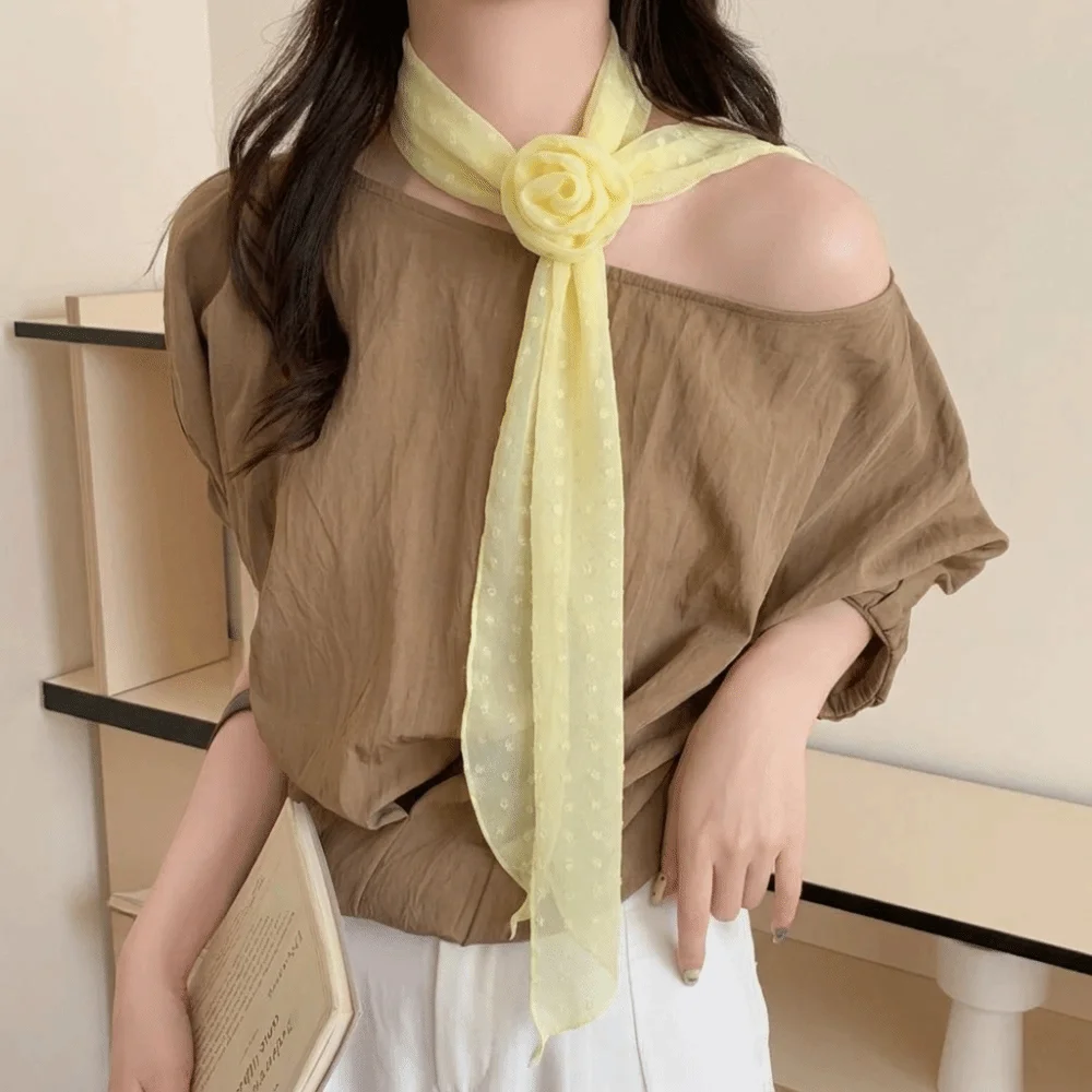 Simple Bow Ties Polka Dots Scarf Cravat Thin Flower Long Silk Scarf High-end Narrow Long Ribbon Scarves Spring
Simple Bow Ties Polka Dots Scarf Cravat Thin Flower Long Silk Scarf High-end Narrow Long Ribbon Scarves Spring