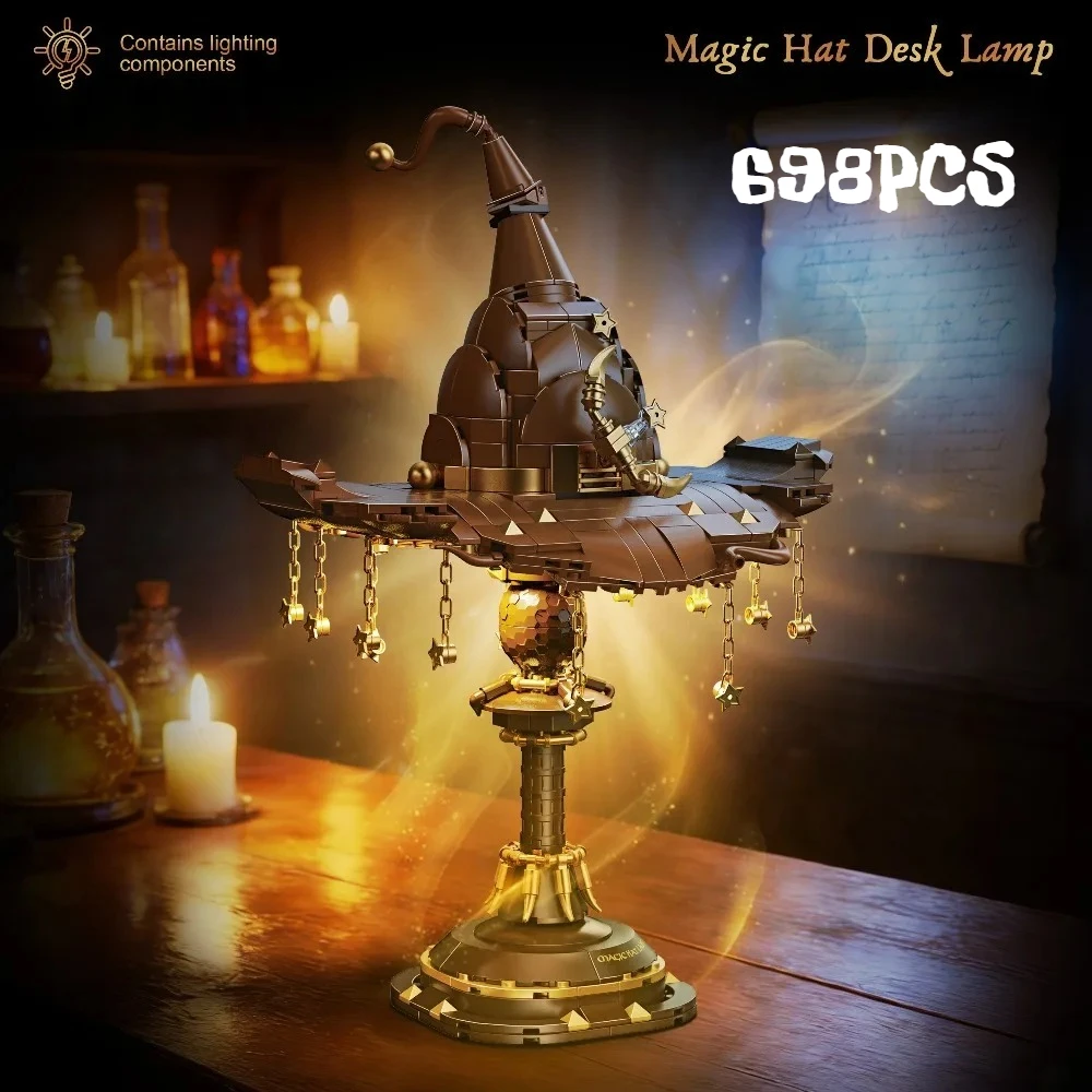 698PCS Creative Magic Hat Desk Lamp Model Building Blocks With LED Light Construction Bricks Toy The Perfect Gift For Family
698PCS Creative Magic Hat Desk Lamp Model Building Blocks With LED Light Construction Bricks Toy The Perfect Gift For Family