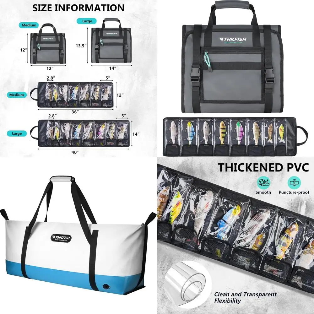 Insulated Large Cooler Bag - Waterproof PVC Heavy-Duty Fishing Bag for Saltwater Trolling Lures
Insulated Large Cooler Bag - Waterproof PVC Heavy-Duty Fishing Bag for Saltwater Trolling Lures
