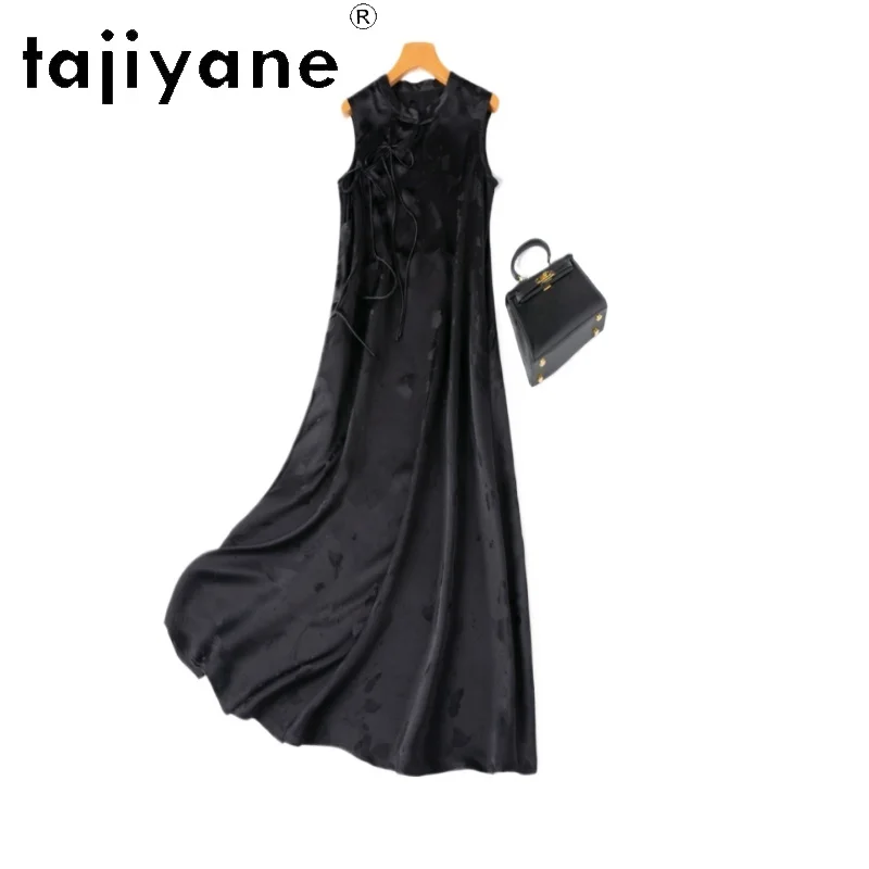 TAJIYANE 100% Mulberry Silk Dress Woman Summer 2025 High Quality Long Tank Dresses Vacation Black Frocks Ladies Clothes Vestidos
TAJIYANE 100% Mulberry Silk Dress Woman Summer 2025 High Quality Long Tank Dresses Vacation Black Frocks Ladies Clothes Vestidos
