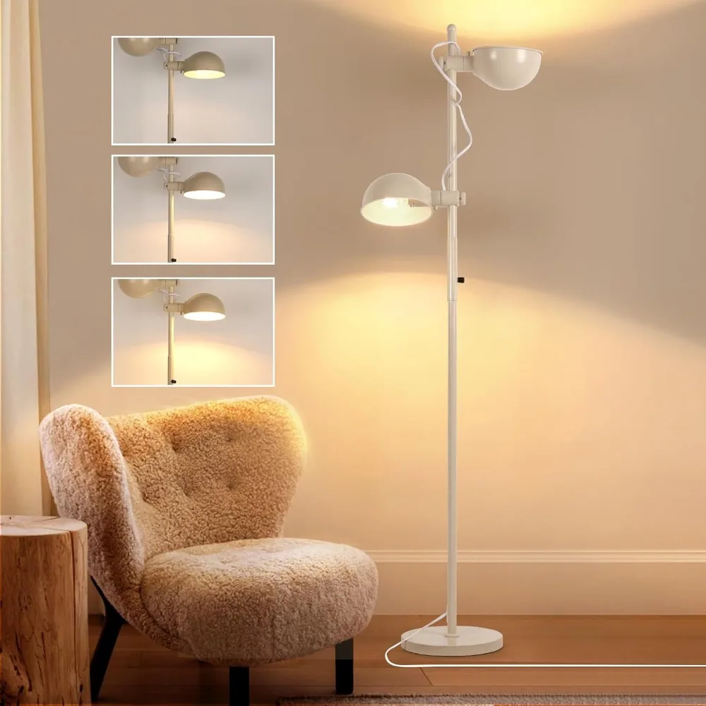 Modern floor lamp for living room bedroom, 2-head adjustable up and down, 61-inch high standing lamp
Modern floor lamp for living room bedroom, 2-head adjustable up and down, 61-inch high standing lamp