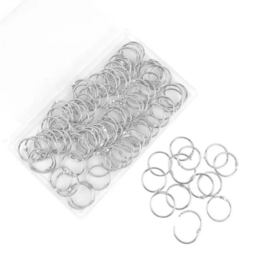 Loose Leaf Binder Office Book Rings 1-Inch 100 Pack,with Metal Nickel Plated for Key, for Index Cards and School Sliver
Loose Leaf Binder Office Book Rings 1-Inch 100 Pack,with Metal Nickel Plated for Key, for Index Cards and School Sliver