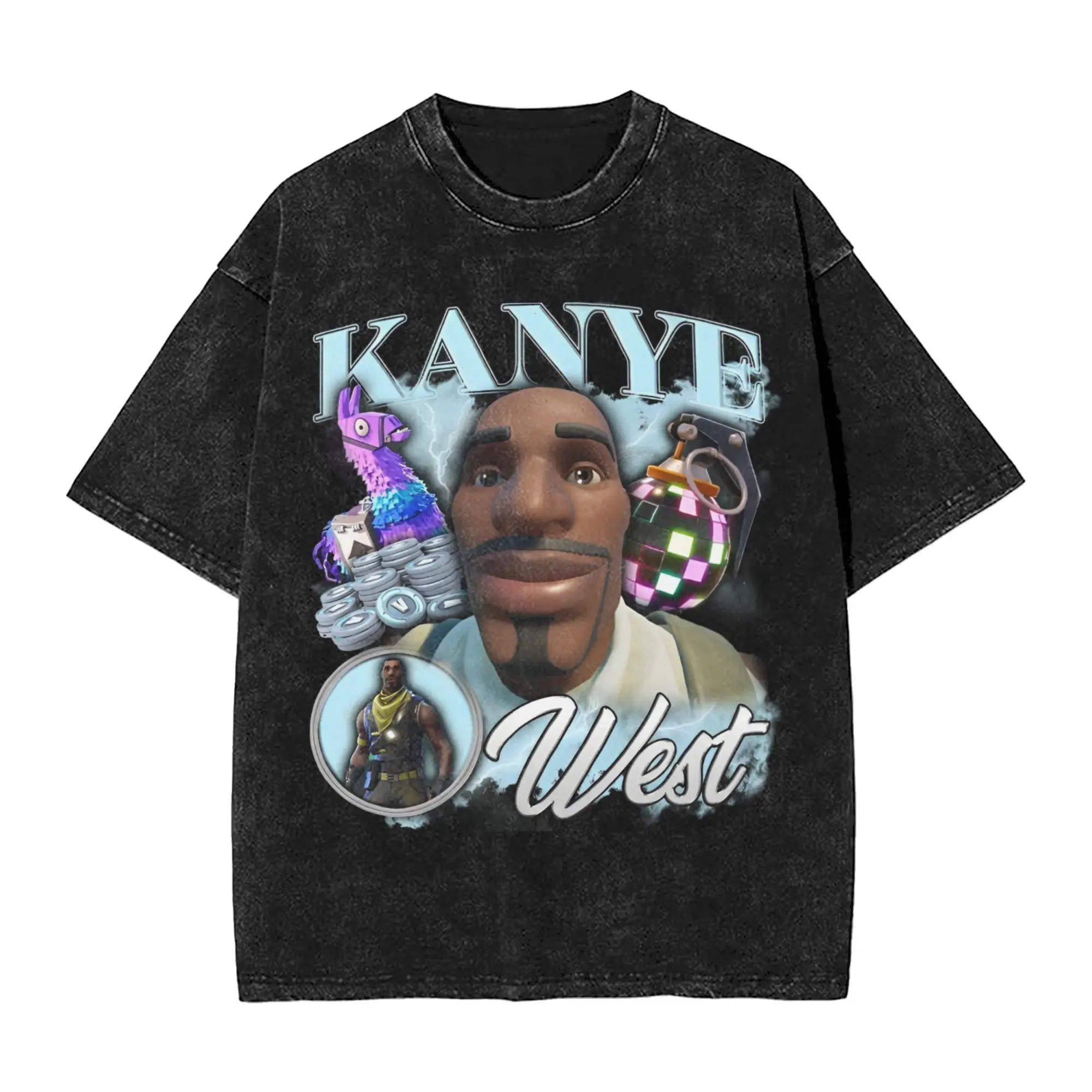 Kanye West Men T Shirts Washed Rapper Leisure Tees Short Sleeve Round Neck T-Shirt Cotton Graphic Clothing
Kanye West Men T Shirts Washed Rapper Leisure Tees Short Sleeve Round Neck T-Shirt Cotton Graphic Clothing