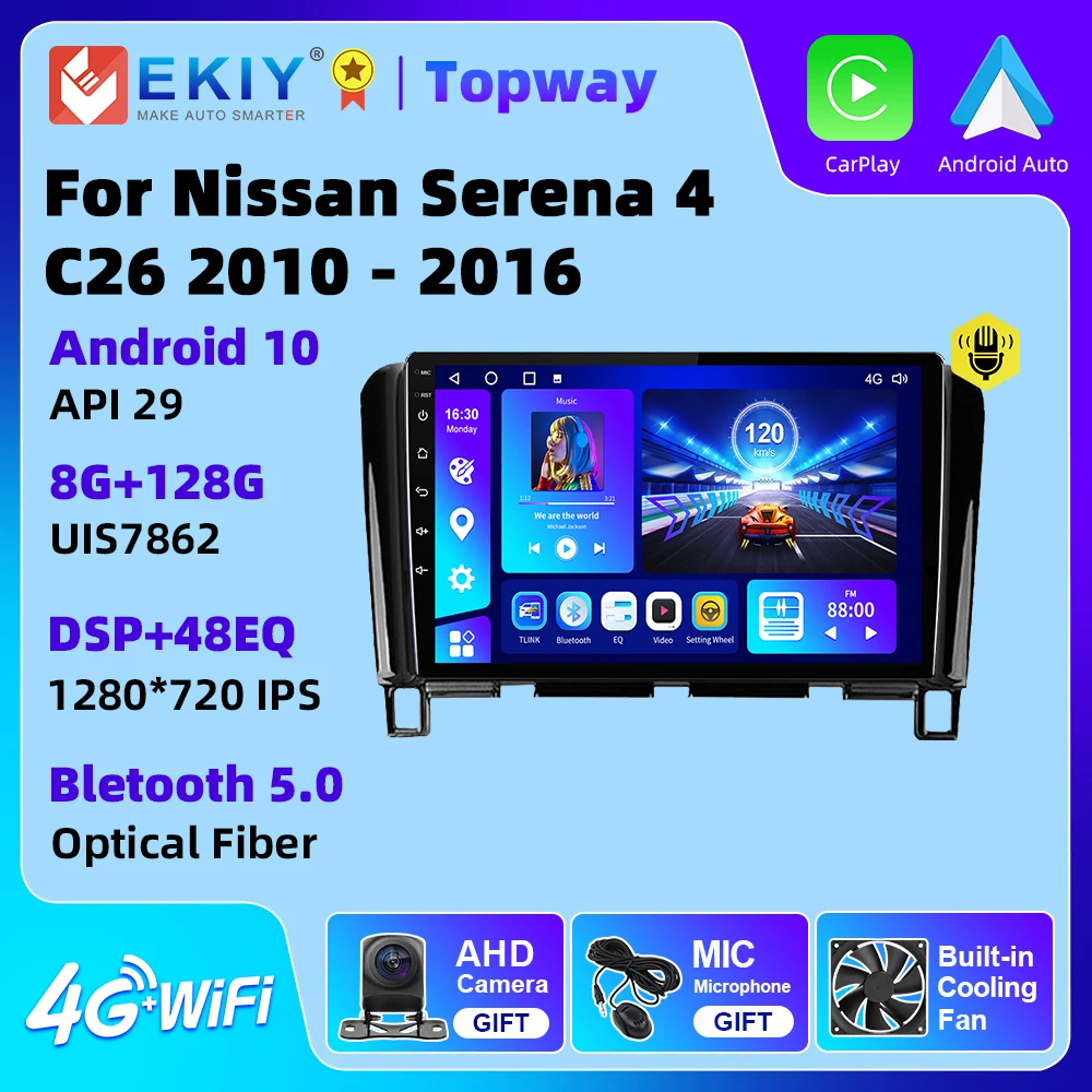 EKIY Car Radio For Nissan Serena 4 2010 2011 2012 2013 2014 2015 2016 Navigation Carplay Android Auto 4G WIFI BT GPS 2 Din
EKIY Car Radio For Nissan Serena 4 2010 2011 2012 2013 2014 2015 2016 Navigation Carplay Android Auto 4G WIFI BT GPS 2 Din