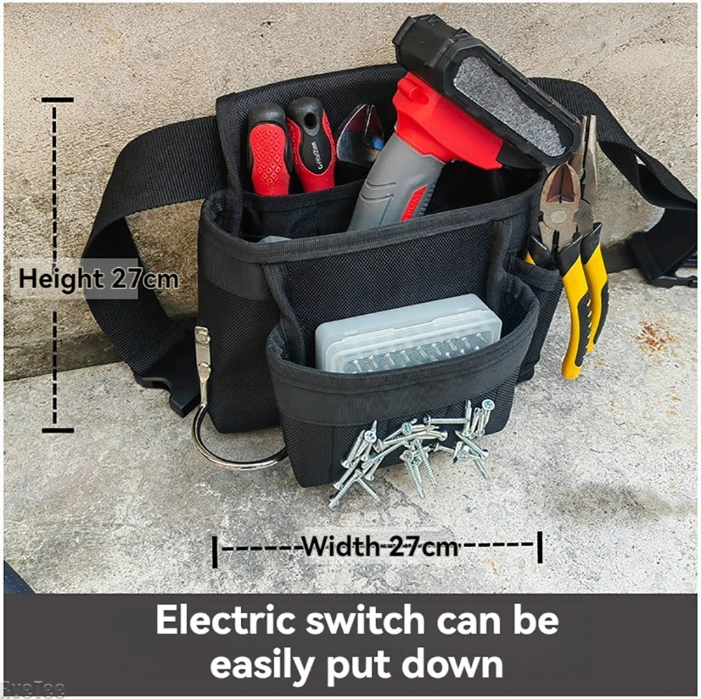 High Quality Thickened Tool Belt Bag with Belt Nail Attraction Magnet for Electrician Tools Carpenter Tool Organizer Pouch
High Quality Thickened Tool Belt Bag with Belt Nail Attraction Magnet for Electrician Tools Carpenter Tool Organizer Pouch