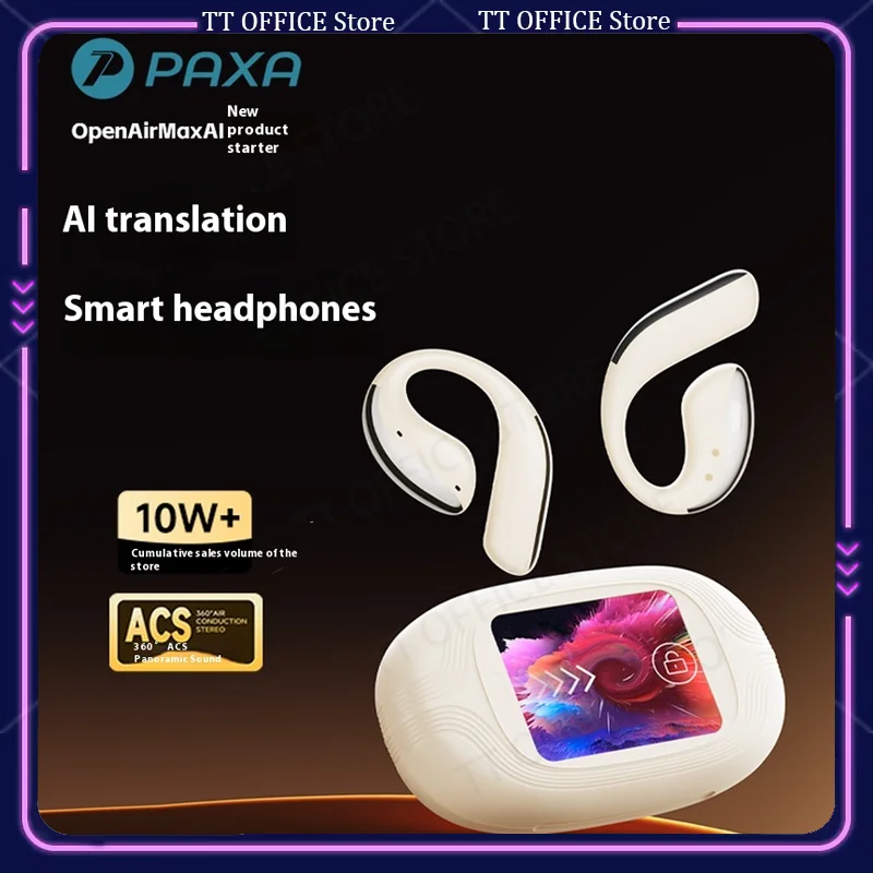 Paxa-Openairmaxai Earphone Intelligence Ai Hanging Ear Style Bluetooth Headset Led Touch Screen Custom Gaming Accessories Gifts
Paxa-Openairmaxai Earphone Intelligence Ai Hanging Ear Style Bluetooth Headset Led Touch Screen Custom Gaming Accessories Gifts
