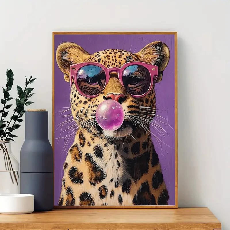 Fashion Leopard Wearing Glasses Canvas Poster Printing, Abstract Animal Canvas Wall Art For Living Room Bedroom Home Decoration
Fashion Leopard Wearing Glasses Canvas Poster Printing, Abstract Animal Canvas Wall Art For Living Room Bedroom Home Decoration