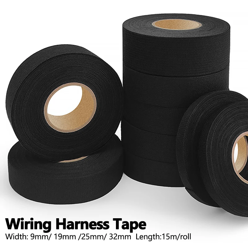 15M Electrical Tape Width 9mm 19 25 32mm for Automotive Cable Harnes Waterproof Insulation Heat-Resistant Wire Adhesive Tapes
15M Electrical Tape Width 9mm 19 25 32mm for Automotive Cable Harnes Waterproof Insulation Heat-Resistant Wire Adhesive Tapes