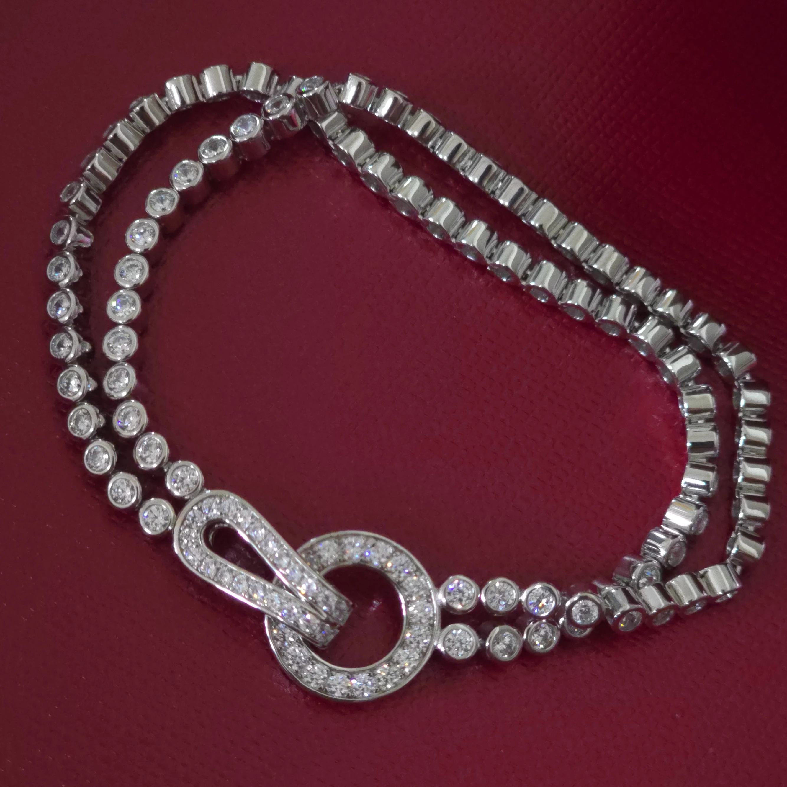 KQDANCE Size 16cm 925 Silver Cubic Zirconia Double Layer Tennis Chain Bracelet Luxury White Gold Color Fine Jewelry Wedding Gift
KQDANCE Size 16cm 925 Silver Cubic Zirconia Double Layer Tennis Chain Bracelet Luxury White Gold Color Fine Jewelry Wedding Gift