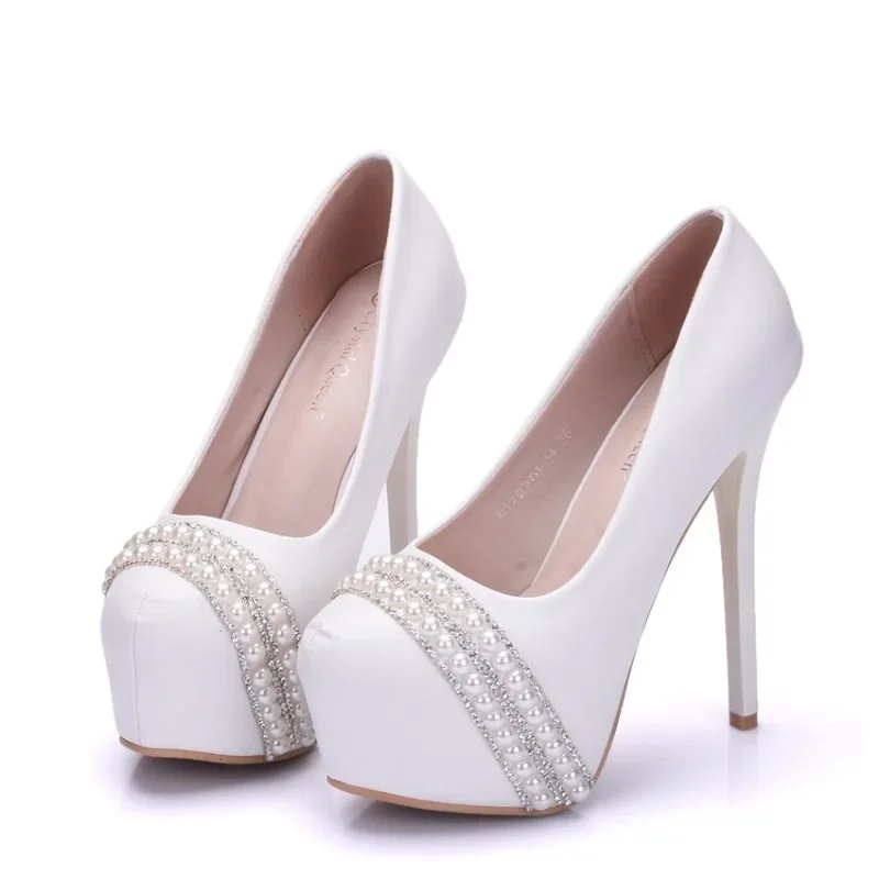 Women Pumps Pointed Toe String Bead Slip-On PU 14CM Thin Heels Party Prom Mature Banquet Wedding Shoes Sexy Ladies Party Shoes
Women Pumps Pointed Toe String Bead Slip-On PU 14CM Thin Heels Party Prom Mature Banquet Wedding Shoes Sexy Ladies Party Shoes
