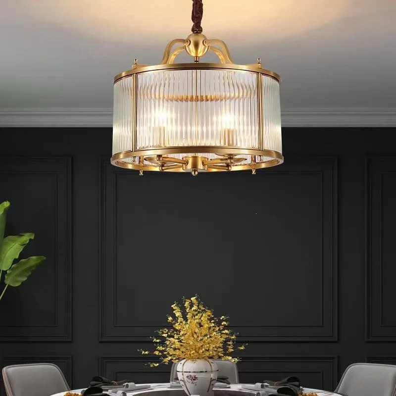 American Pastoral Copper Pendant Lights Glass Lampshade Chandelier Living Room Hotel Luxurious Home Decoration Lighting Fixtures
American Pastoral Copper Pendant Lights Glass Lampshade Chandelier Living Room Hotel Luxurious Home Decoration Lighting Fixtures