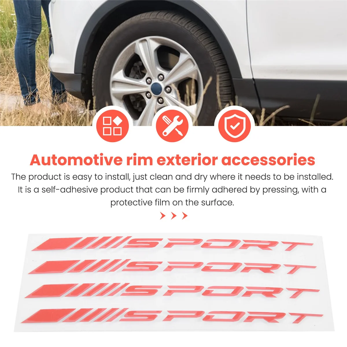 Sport Decal Sticker Wheels Rims Racing Car Sticker Self Adhesive Car Door Rims Wheel Hub Decal Accessories 4PCS , RedJAS
Sport Decal Sticker Wheels Rims Racing Car Sticker Self Adhesive Car Door Rims Wheel Hub Decal Accessories 4PCS , RedJAS