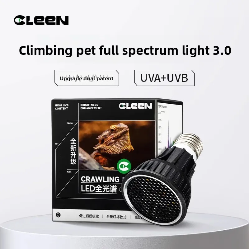 CLEEN Reptile Basking Light - Full Spectrum Heating Lamp for Turtles & Lizards - Day/Night Temperature Control Bulb with UVA/UVB
CLEEN Reptile Basking Light - Full Spectrum Heating Lamp for Turtles & Lizards - Day/Night Temperature Control Bulb with UVA/UVB