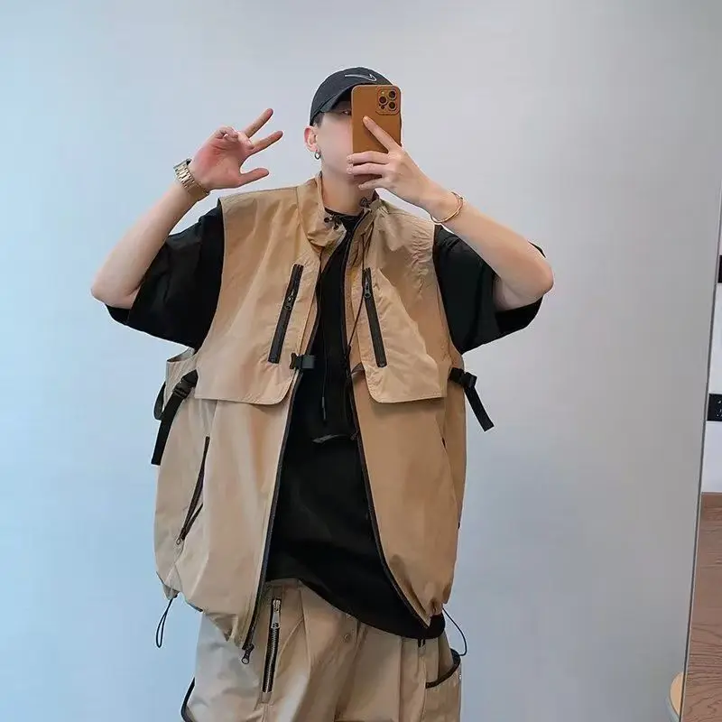 Spring New Multi Pocket Workwear Vest, Couple Trendy Brand Stand Collar Loose Outdoor Functional Zipper Fishing Gear
Spring New Multi Pocket Workwear Vest, Couple Trendy Brand Stand Collar Loose Outdoor Functional Zipper Fishing Gear
