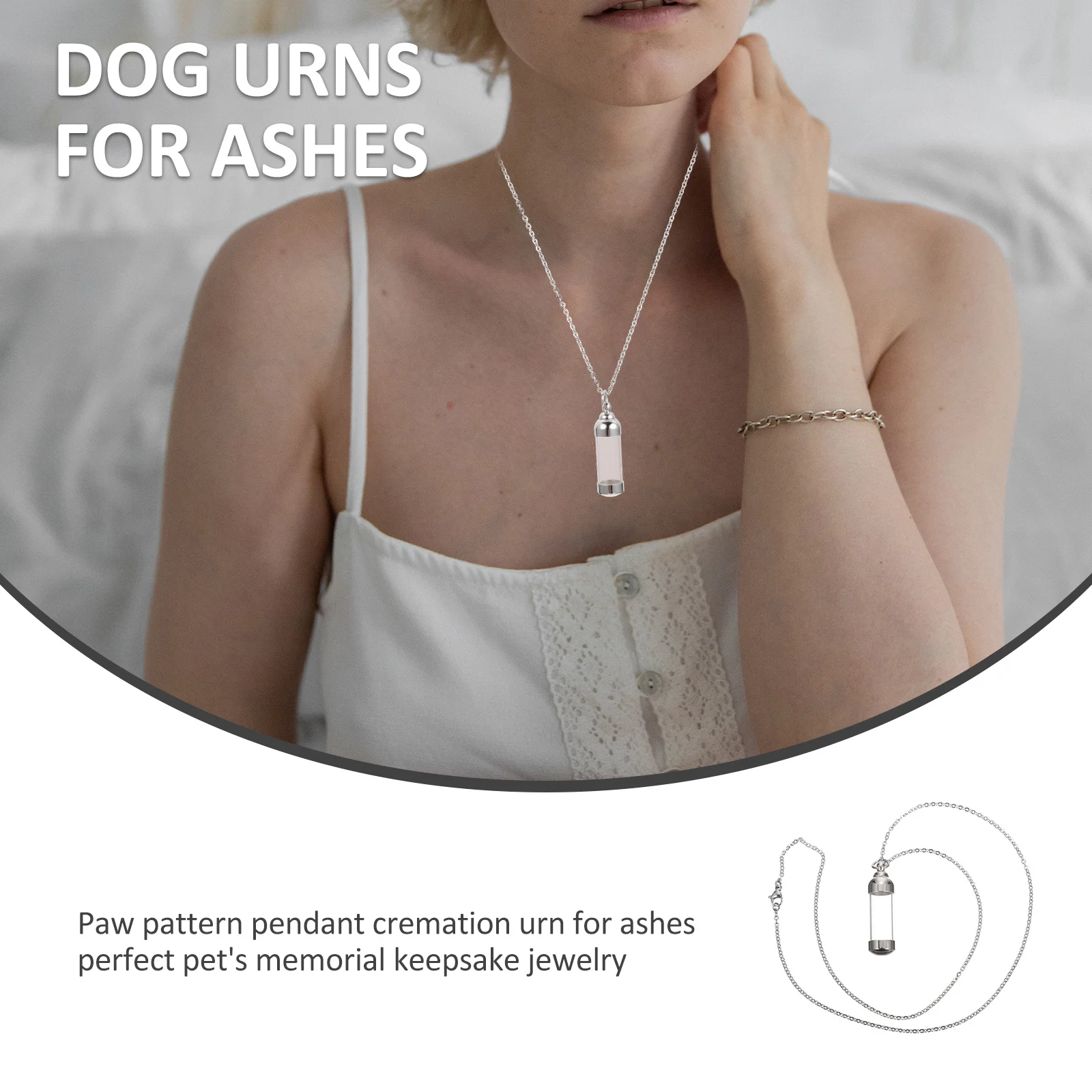 Dog Urn Necklace for Ashes Secure Storage Compartment Pendant Made of Steel Glass Pet Memorial Jewelry Gift Idea
Dog Urn Necklace for Ashes Secure Storage Compartment Pendant Made of Steel Glass Pet Memorial Jewelry Gift Idea