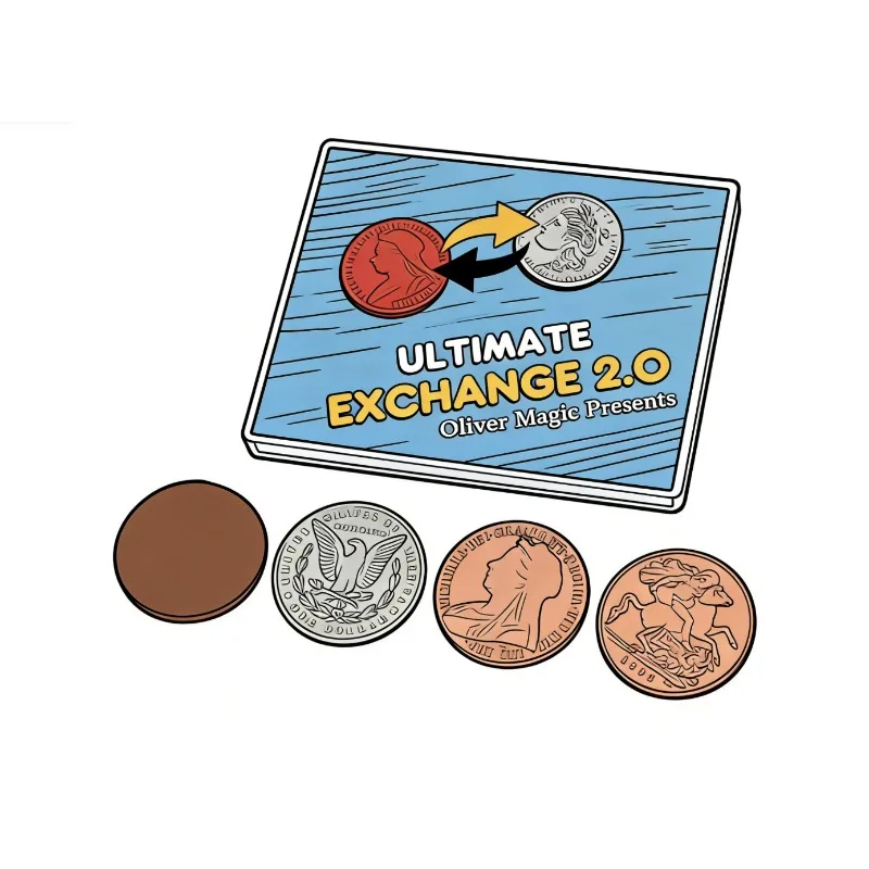 Ultimate Exchange 2.0 (Morgan Dollar) Magic Tricks Copper to Silver Coin Twice Change Magia Close Up Illusions Gimmick Props
Ultimate Exchange 2.0 (Morgan Dollar) Magic Tricks Copper to Silver Coin Twice Change Magia Close Up Illusions Gimmick Props